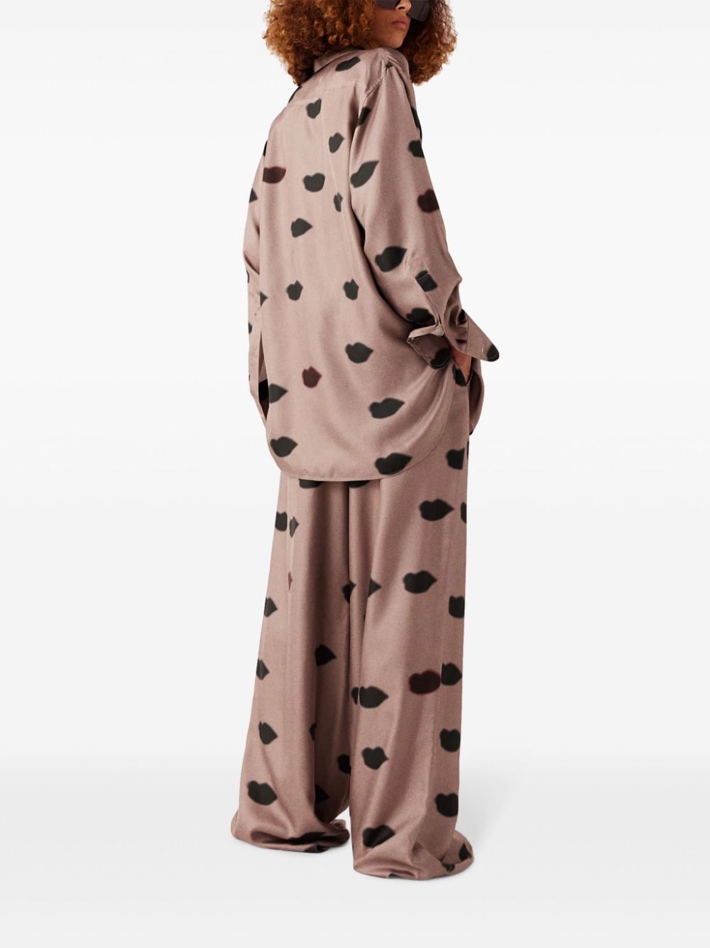 Shop Stella Mccartney Lip-print Trousers In Pink