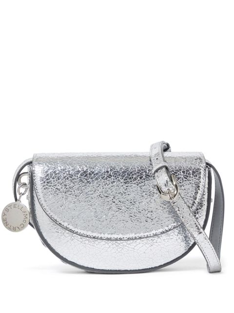 Stella McCartney Frayme cracked faux leather shoulder bag Women