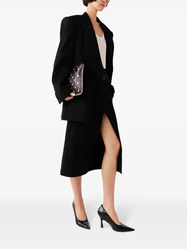 STELLA MCCARTNEY ミティスリットスカト 6301233EU780 1000 Stella McCartney スリット スカート | ブラック | FARFETCH JP