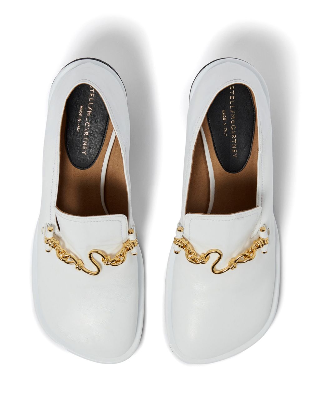 Shop Stella Mccartney 50mm Ryder Loafers In White