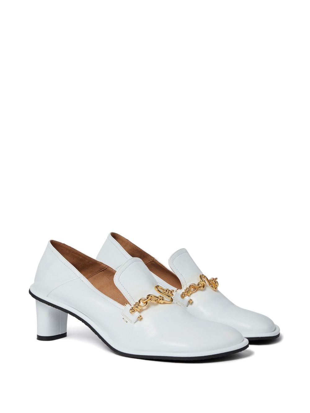 Shop Stella Mccartney 50mm Ryder Loafers In White