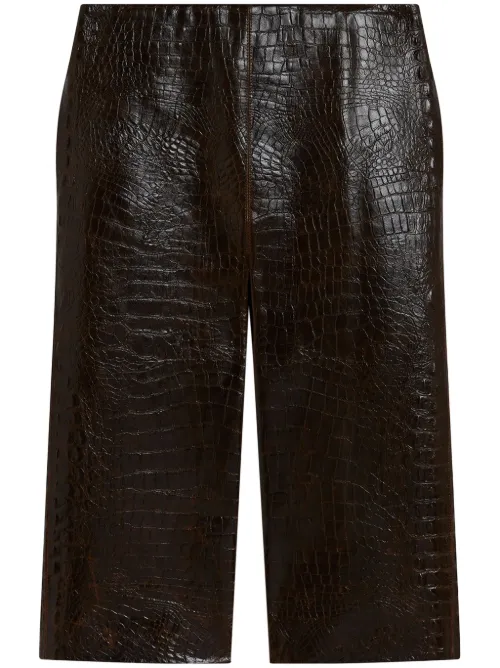Jupe mi-longue à effet peau de crocodile - Stella McCartney - Modalova