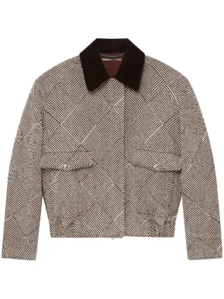 Stella McCartney corduroy-collar Tweed Jacket | Neutrals Stella McCartney corduroy-collar Tweed Jacket | Neutrals