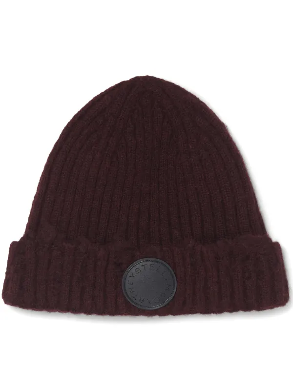 Stella McCartney Knitted Beanie Hat Women New sky blue Falabella Cable-Knit Beanie | Stella  main image 4