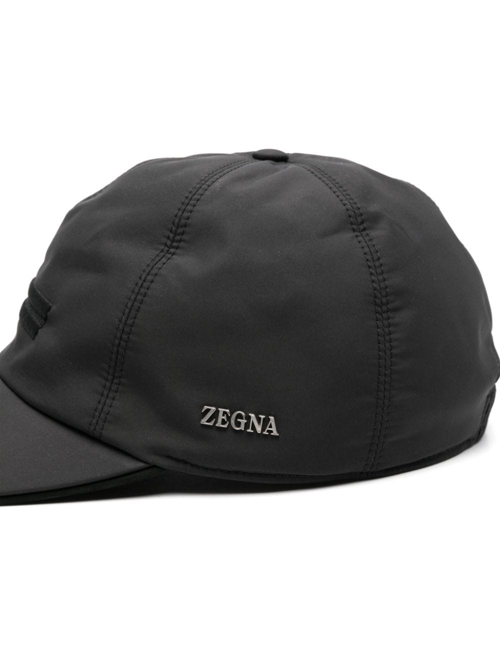 Zegna Pet met geborduurd logo - Zwart