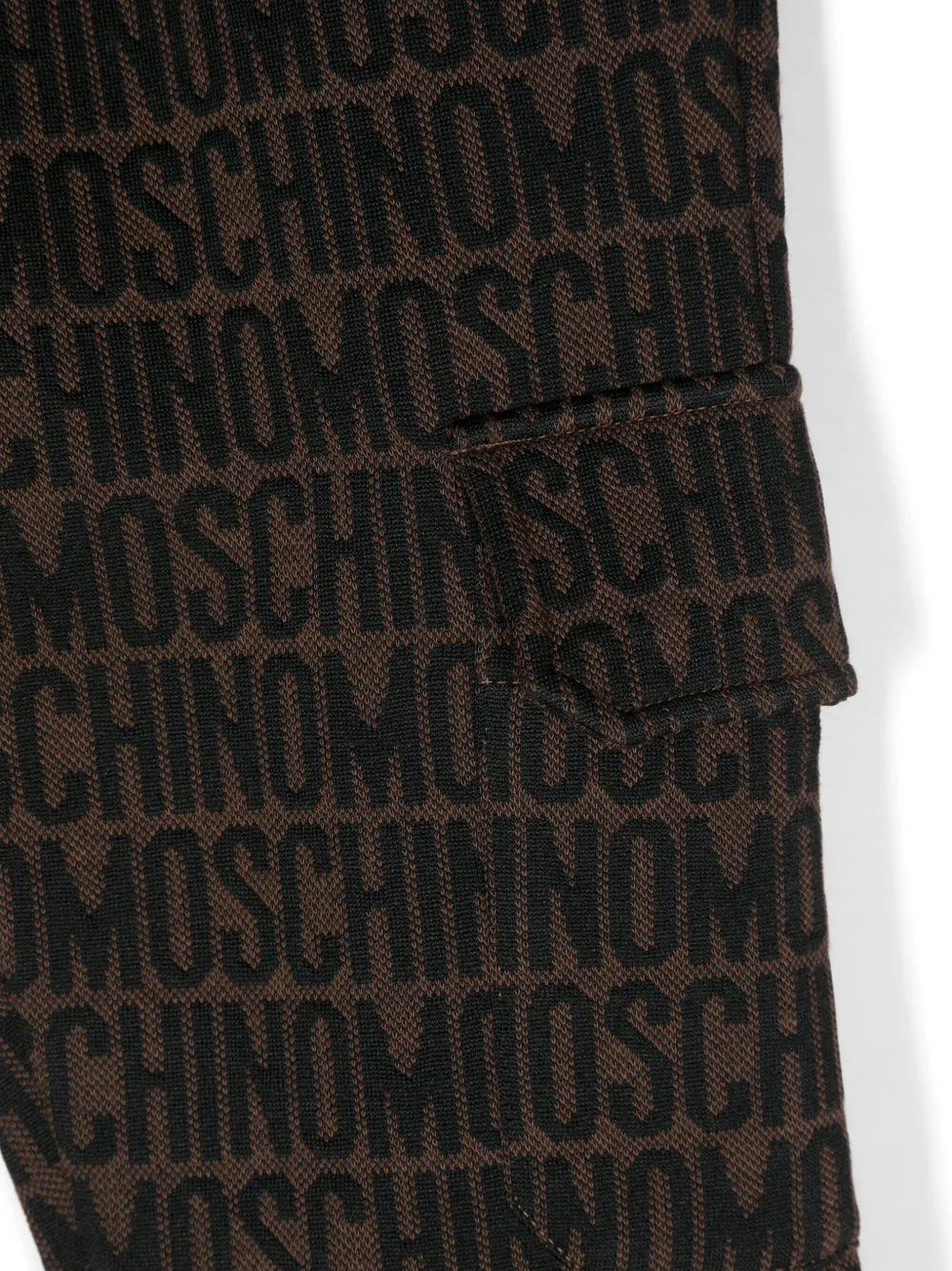 Moschino Kids Trainingsbroek met logo-jacquard Bruin