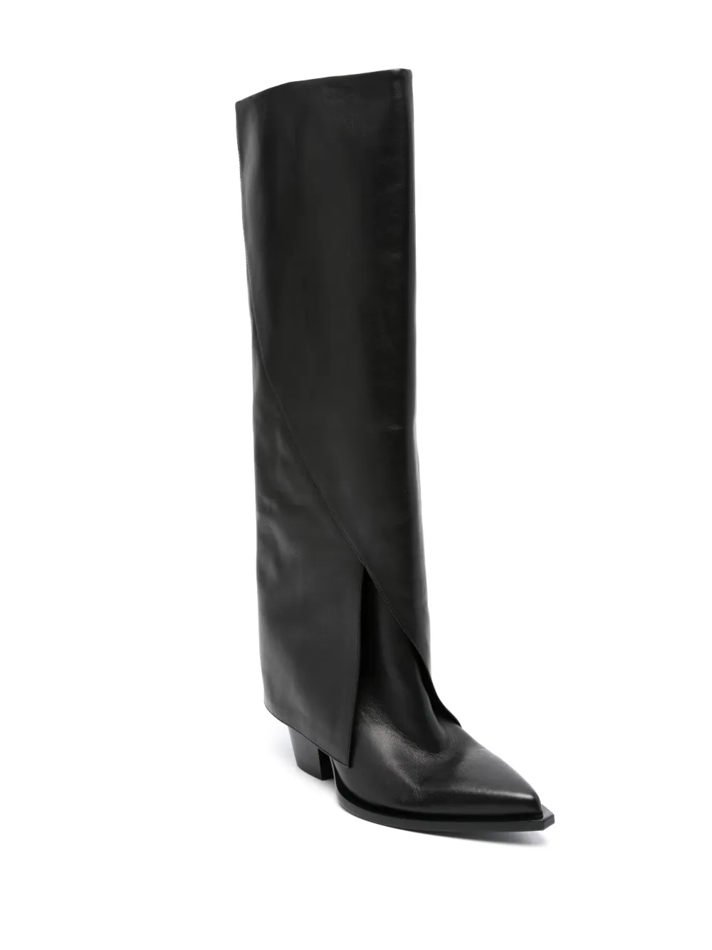 Elena Iachi 80mm leather boots Black