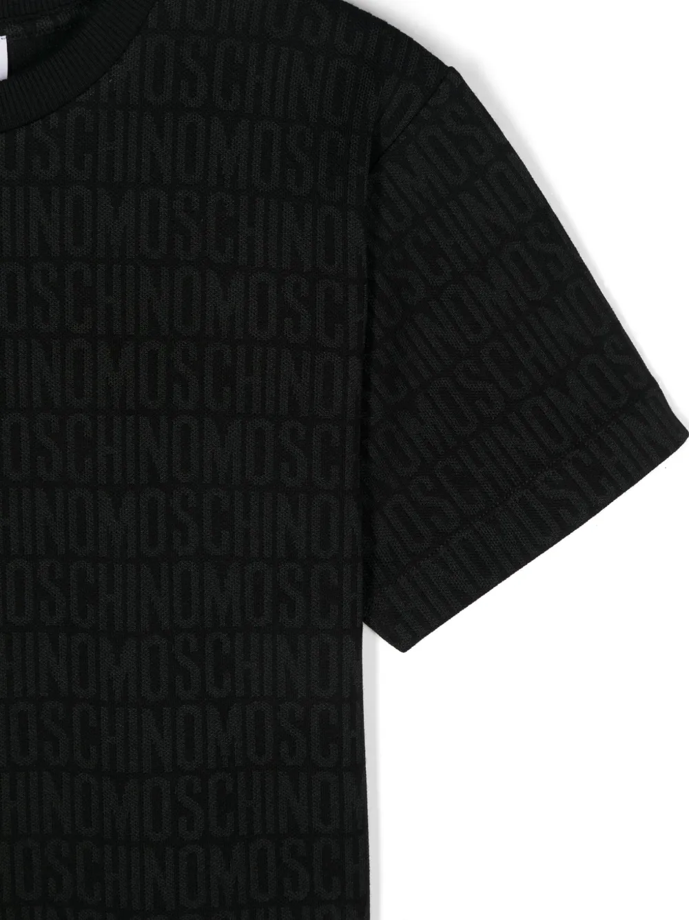 Moschino Kids T-shirt met logo Zwart