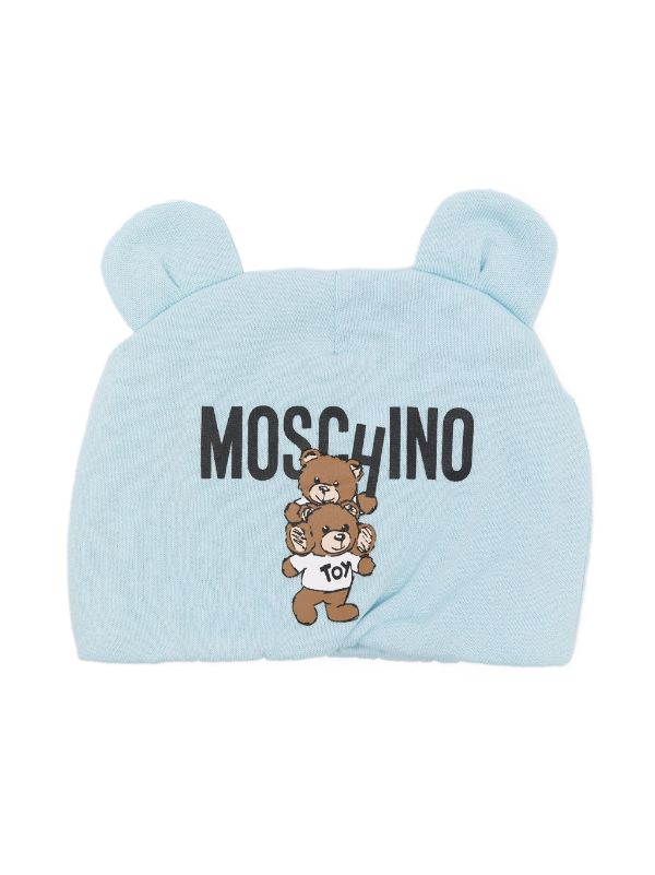 Moschino Kids ロゴ ビーニー | ブルー | FARFETCH JP