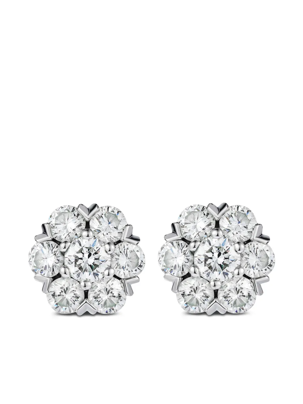 Rewind Vintage Affairs 18kt white gold diamond earrings - Silver