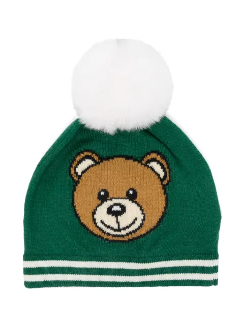 Moschino Kids logo-intarsia beanie