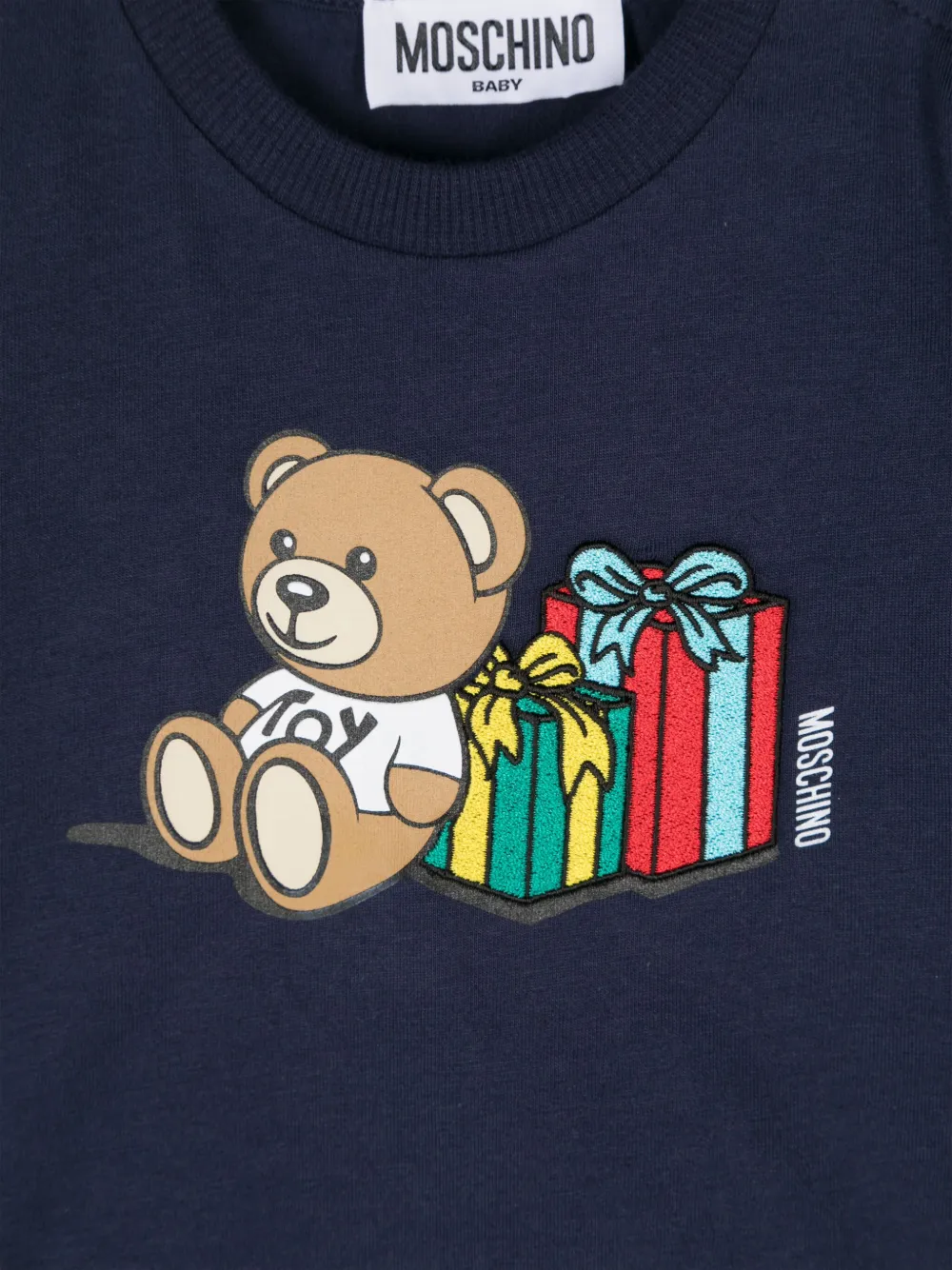 Moschino Kids T-shirt met teddybeerprint Blauw