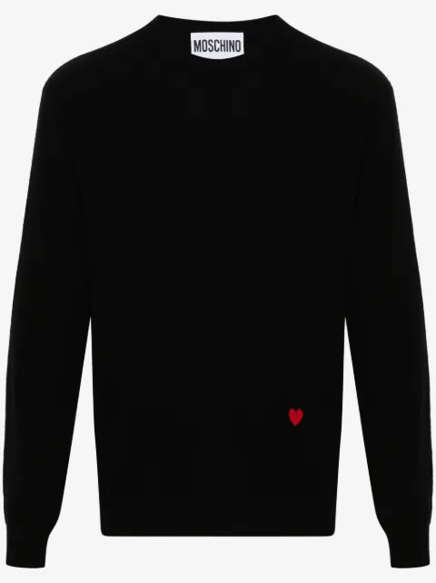 Moschino heart-intarsia sweater