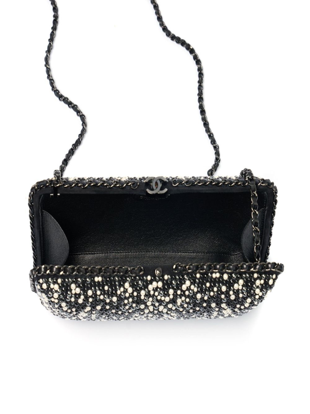 CHANEL beaded pearl clutch bag Women