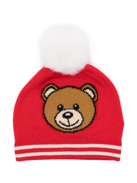 Moschino Kids logo-intarsia beanie