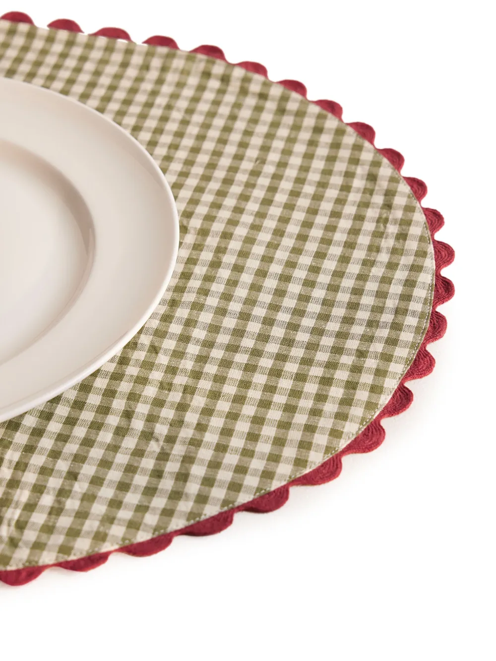 Soho Home Set Of 4 Linen-cotton Munro Tablemats In 绿色
