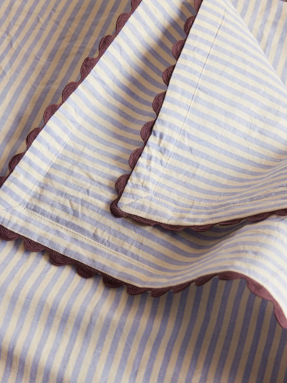 Soho Home Set Of 4 Linen-cotton Blythe Napkins In 蓝色