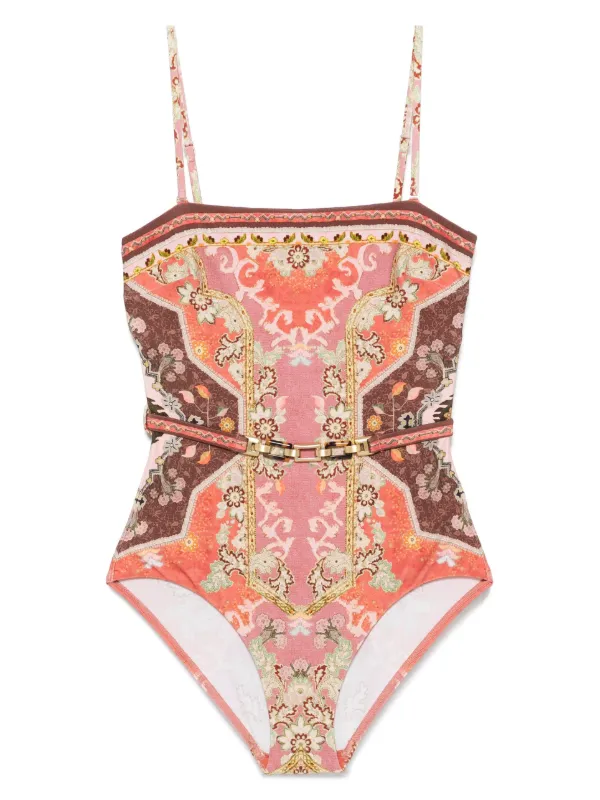 ZIMMERMANN Wylie ワンピース水着 | レッド | FARFETCH JP 