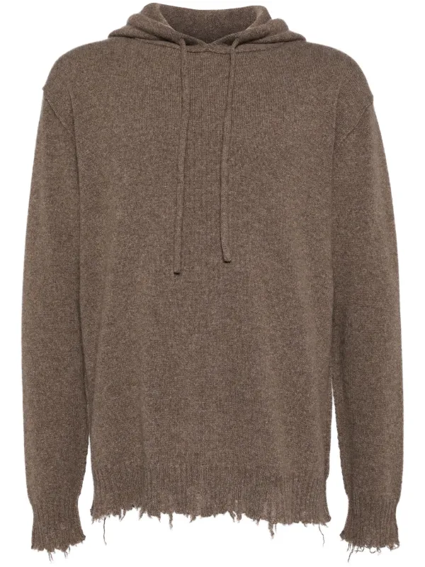 Cashmere hooded jumper on sale