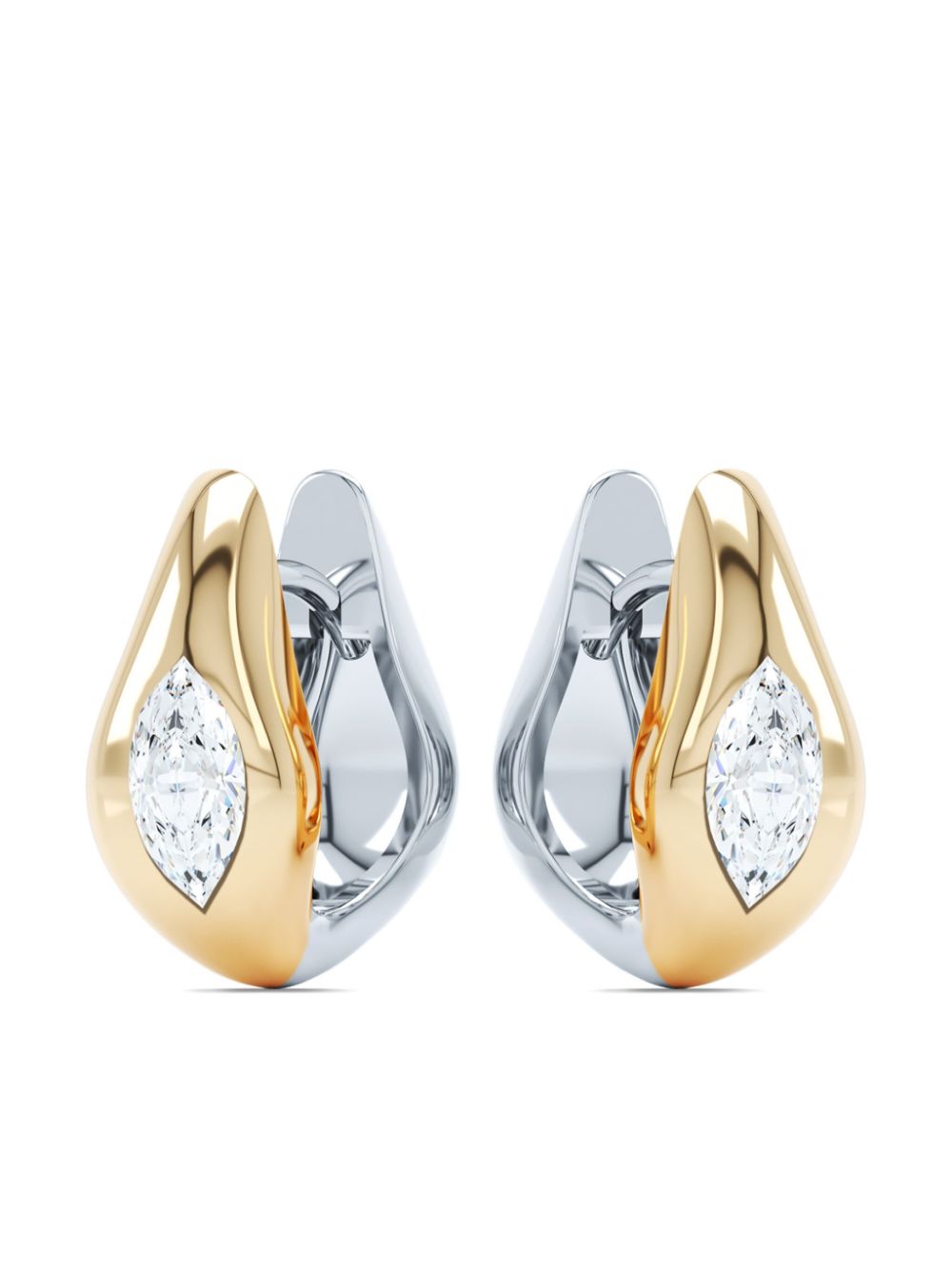 14kt recycled gold diamond earrings