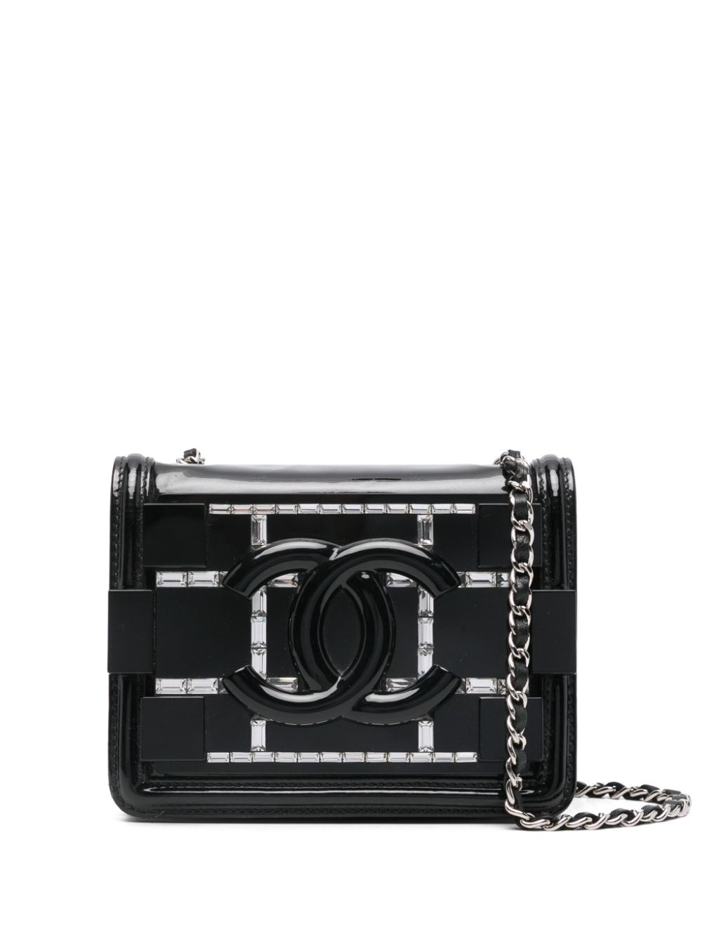 CHANEL Pre-Owned 2015 Boy Brick Lego Crystal shoulder bag – Black