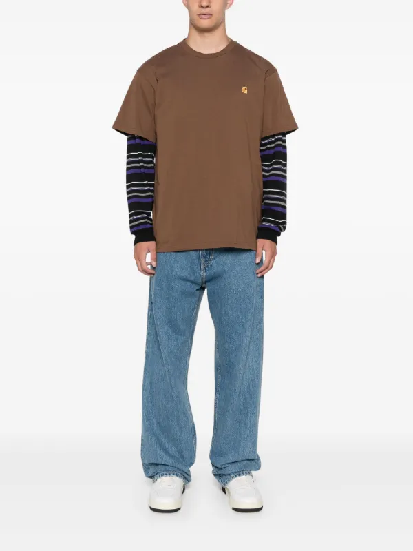 【送料&関税込】Carhartt Always A Wip Brown T-shirt Carharrt-ShirtSS-Chase-