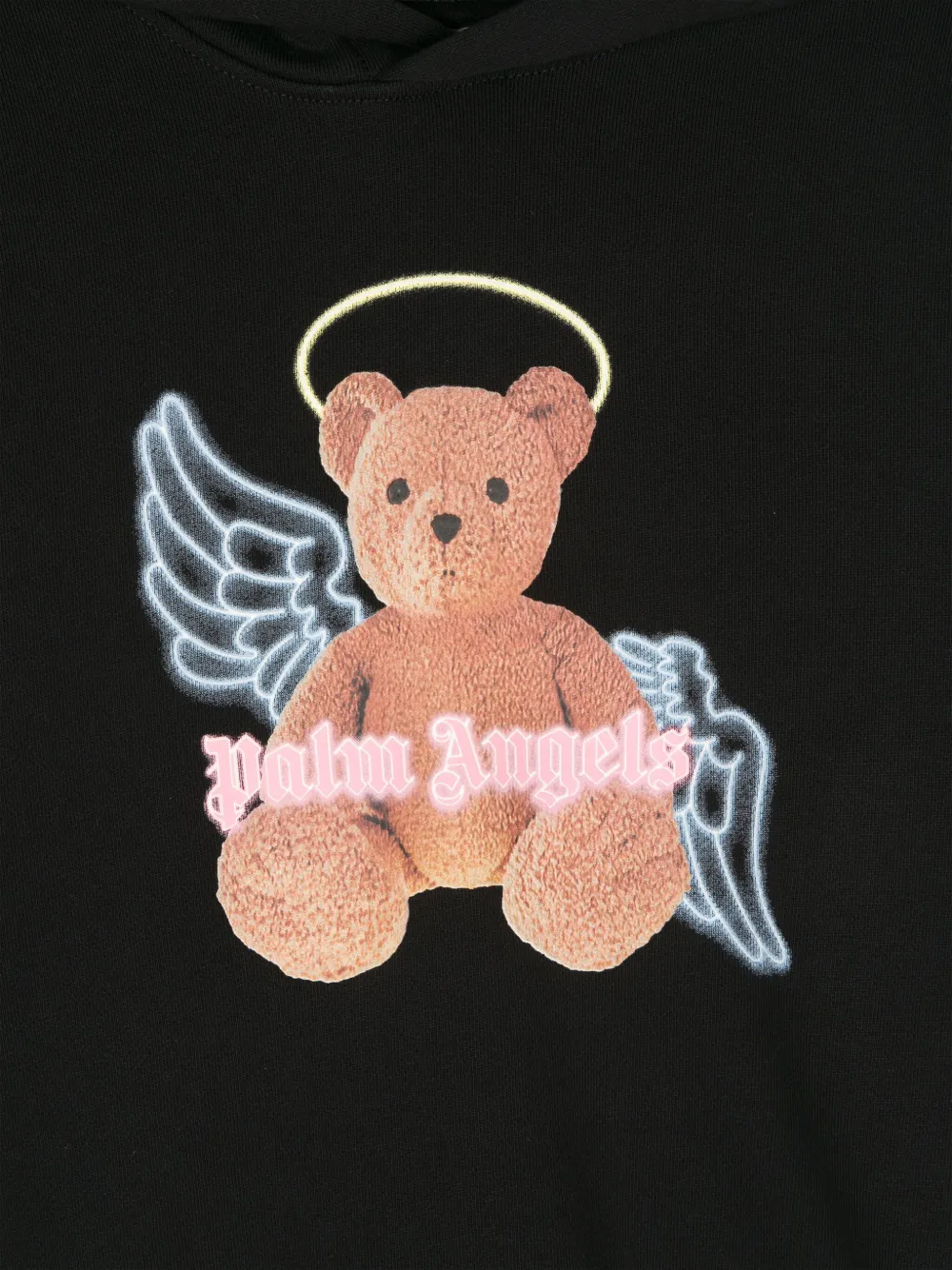 Palm Angels Kids Hoodie met print Zwart
