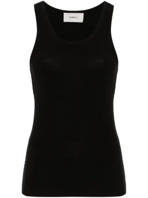 Moncler logo-embroidered Tank Top | Black | FARFETCH