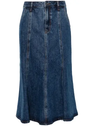 スカート SELF PORTRAIT Women Mid Skirts RS25053MSKBL BLUE Light blue sequin lace midi skirt – Daniello.com
