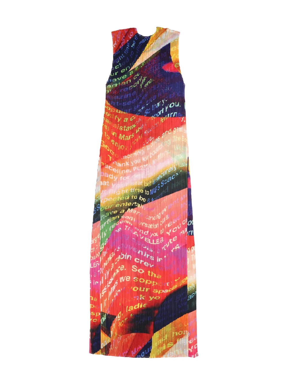 Pleats Please Issey Miyake Voyager maxi dress - Oranje