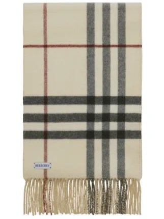 Cream burberry scarf best sale