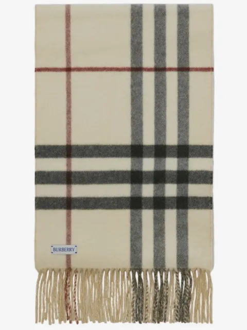 Burberry reversible check cashmere scarf