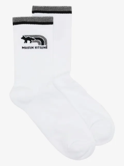 Maison Kitsuné intarsia-knit logo socks