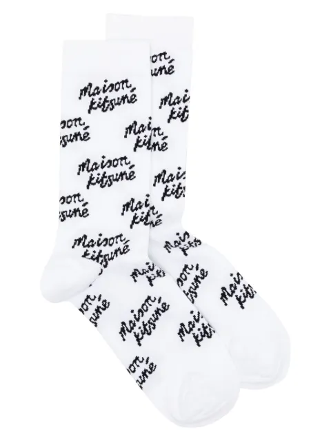 Maison Kitsuné monogram knit socks