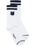 Maison Kitsuné Bold Fox Head socks - White