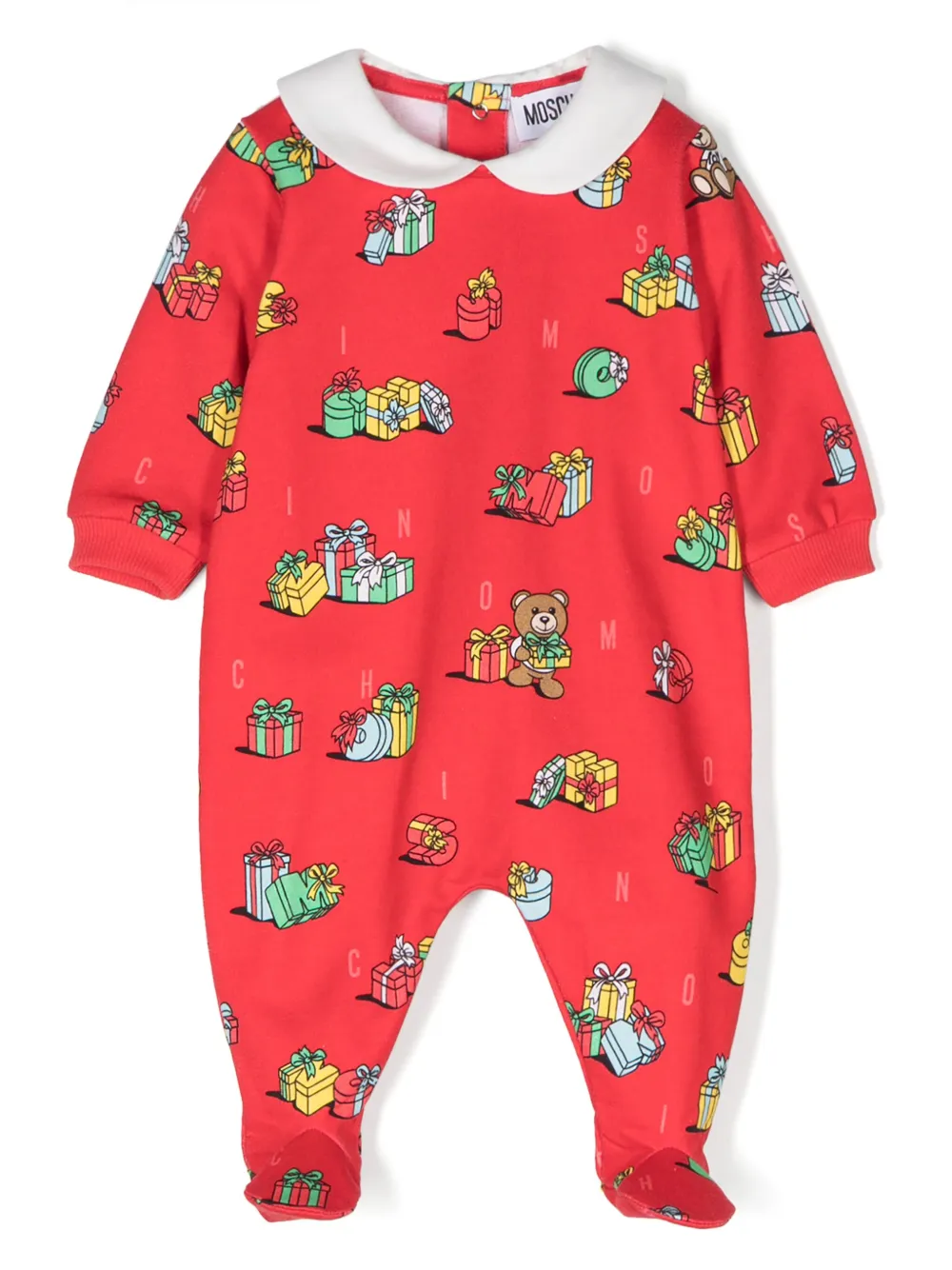 Moschino Kids Pyjama met teddybeerprint Rood