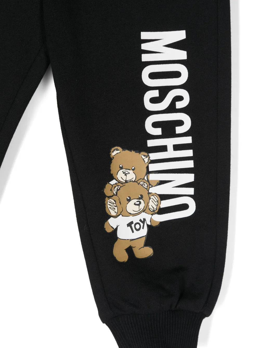 Moschino Kids Trainingsbroek met logoprint Zwart