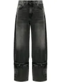 Haikure cuff-detail jeans - Black