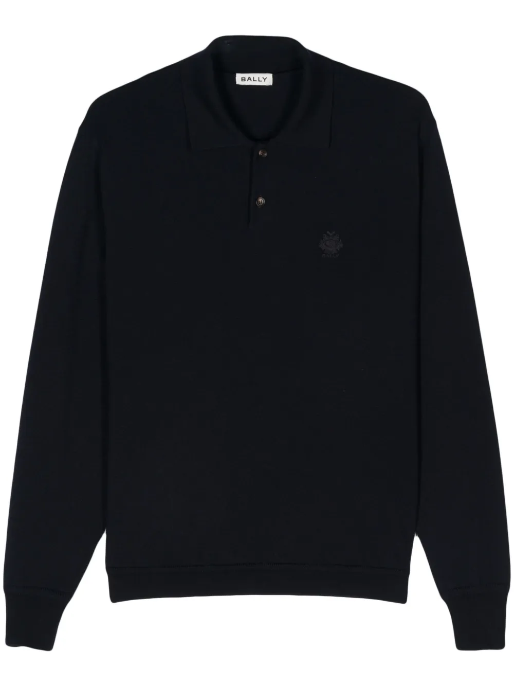 Bally Poloshirt met geborduurd logo Blauw
