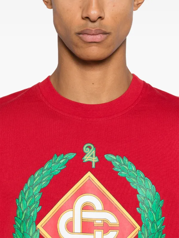Casablanca Casa Crest T-shirt | Red | FARFETCH