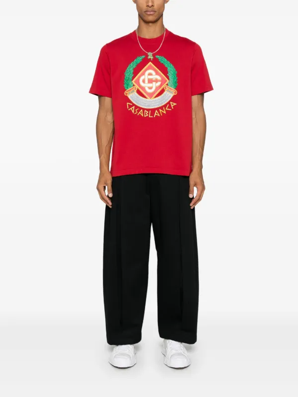 Casablanca Casa Crest T-shirt | Red | FARFETCH