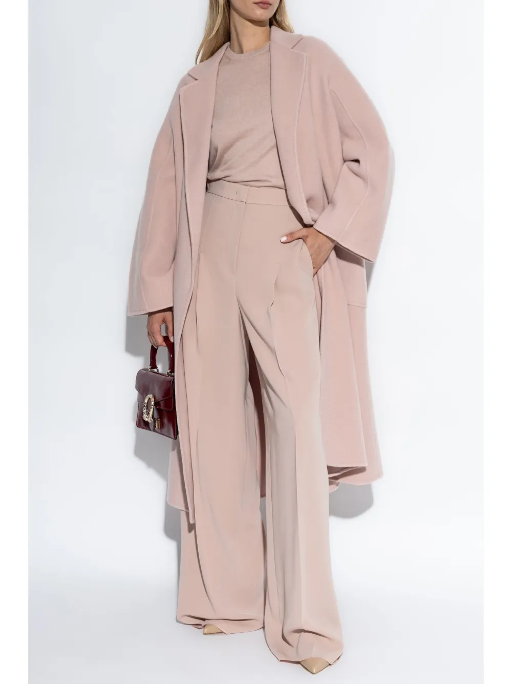 Max Mara Ludmilla kasjmier jas - Roze