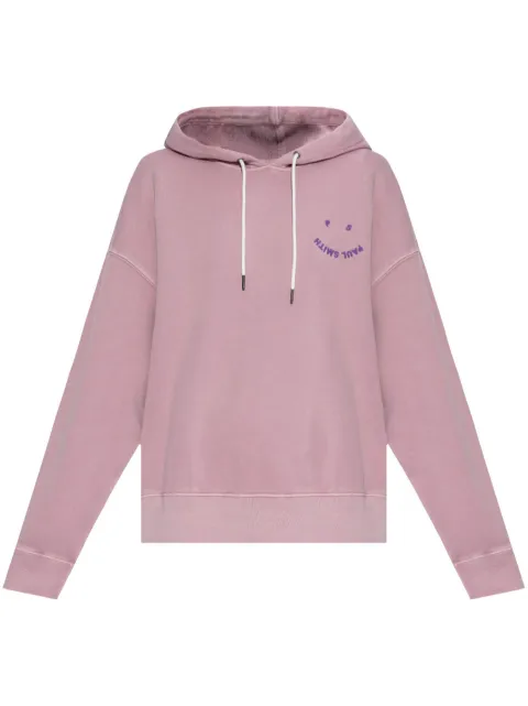 PS Paul Smith logo-embroidered cotton hoodie
