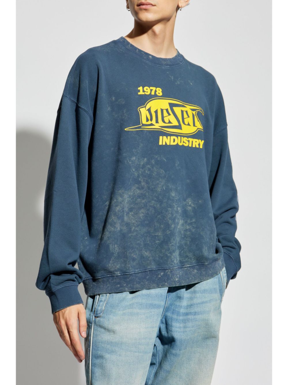 Shop Diesel S-boxt-q5 Sweatshirt In Blue