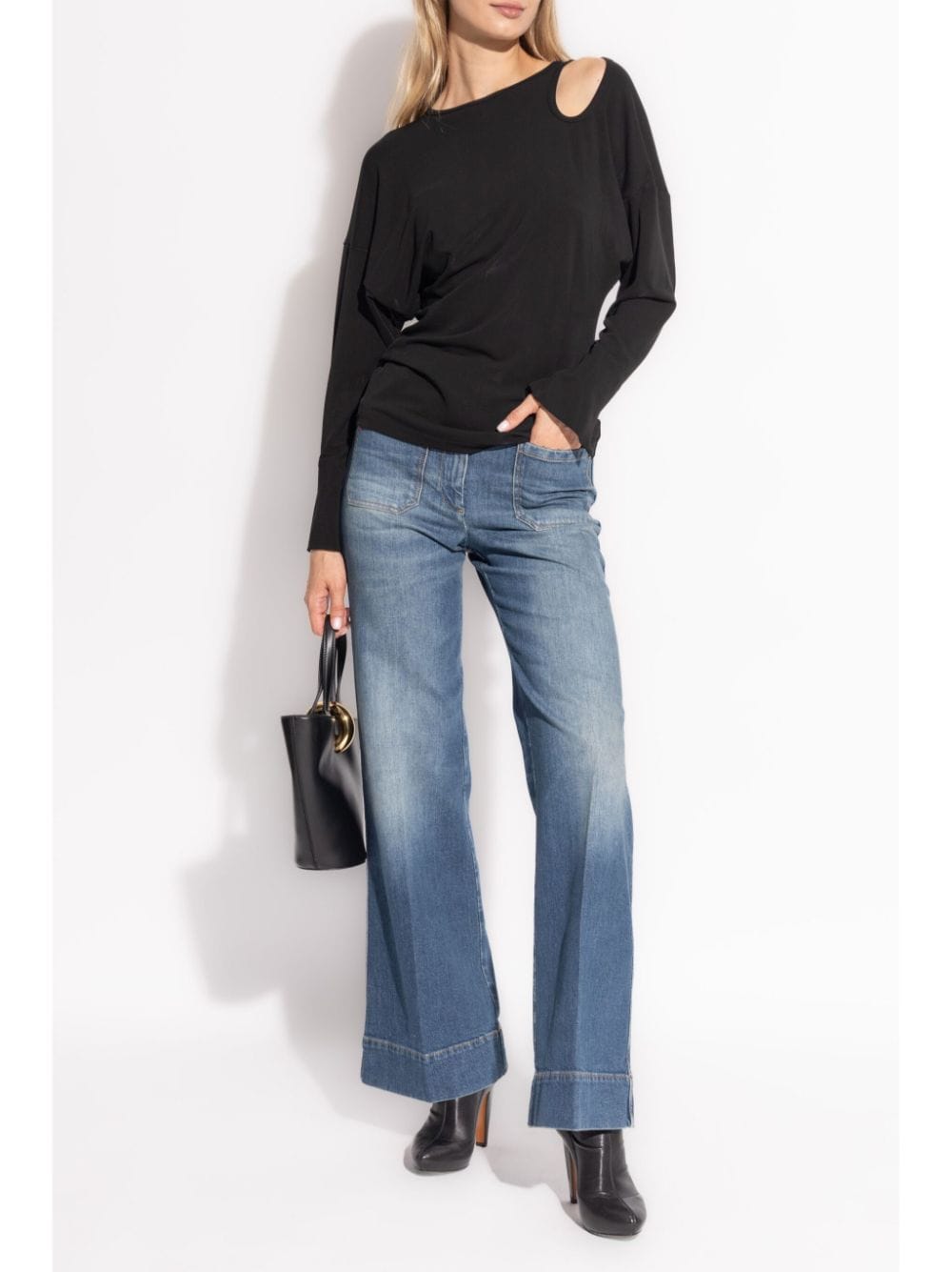 Victoria Beckham cut-out blouse - Zwart