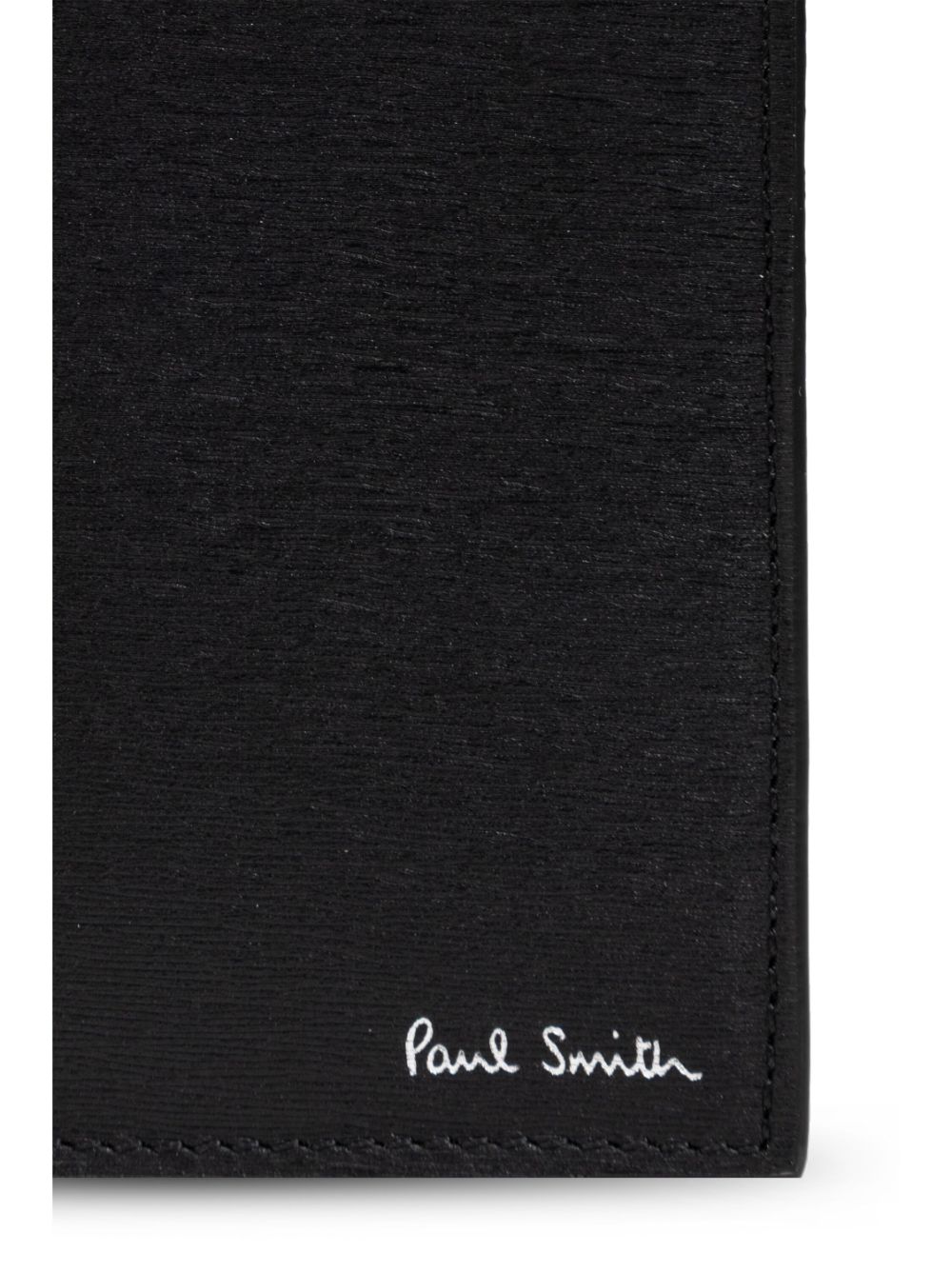 Shop Paul Smith Logo-stamp Leather Cardholder In Black