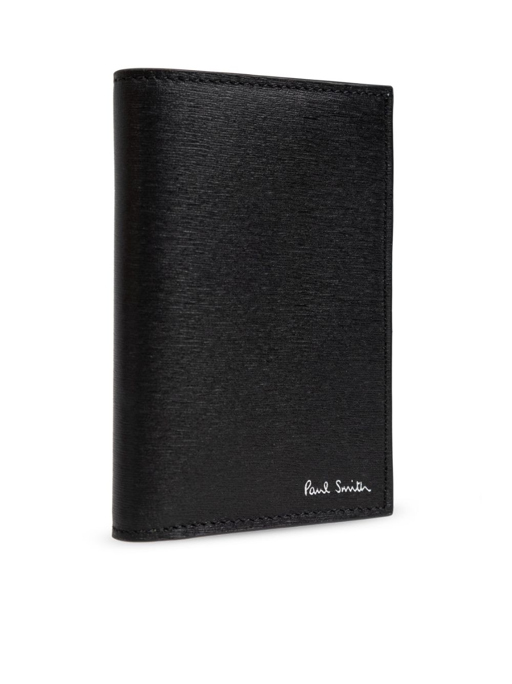 Shop Paul Smith Logo-stamp Leather Cardholder In Black