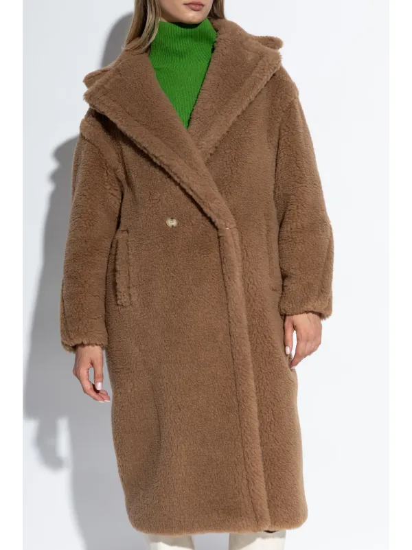 Max Mara Manteau Teddy Bear Icon Marron FARFETCH FR