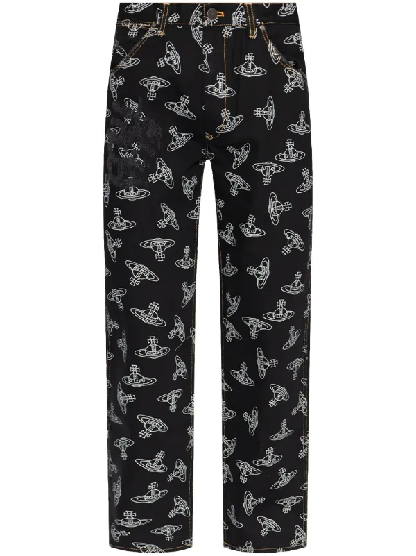 Vivienne Westwood Orb-print regular-fit Jeans | Black | FARFETCH