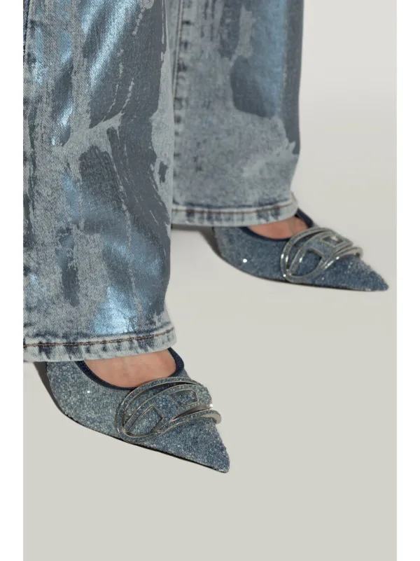 Venus Denim Zapatos Diesel En Jeans Diesel 80mm D-Venus Slingback